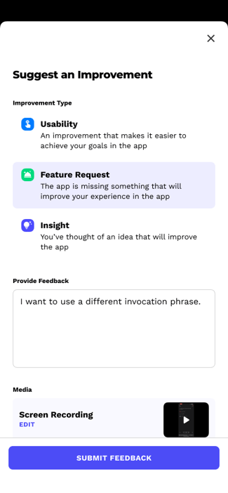 Suggest an Improvement